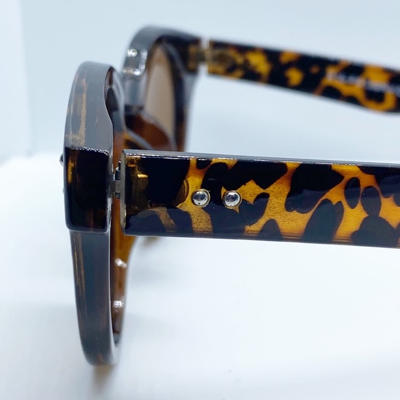 Sunglasses Tortoise Shell Retro Style Round New - Picture 6 of 11